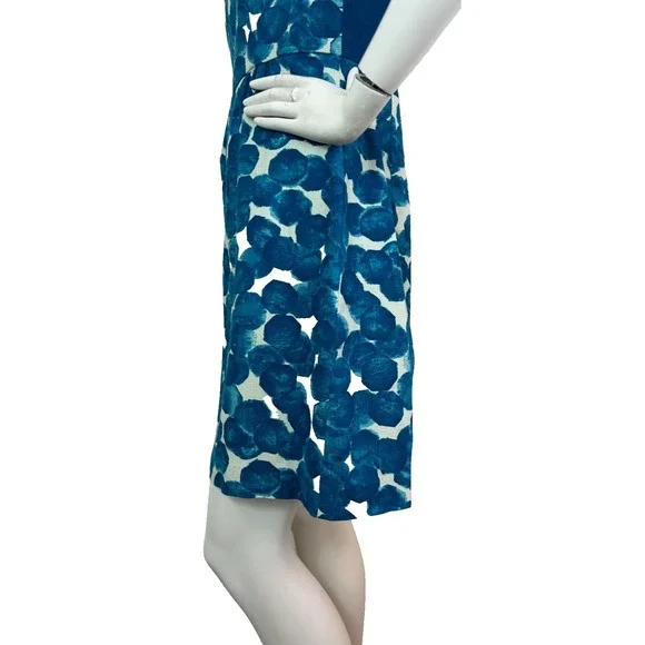 Anthropologie Tabitha Dress Women Size 6 Blue V-Back Sheath Lined Sleeveless EUC - Picture 8 of 10